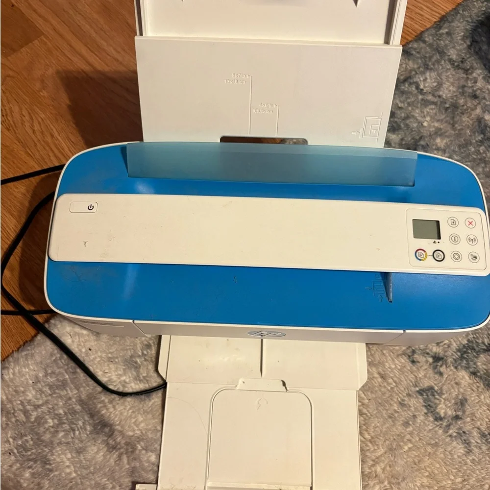 Blue and White Printer